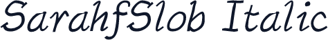 SarahfSlob Italic