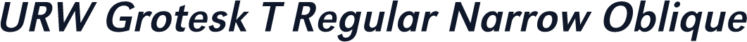URW Grotesk T Regular Narrow Oblique