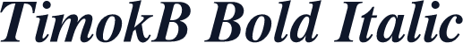 TimokB Bold Italic