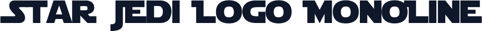 Star Jedi Logo MonoLine