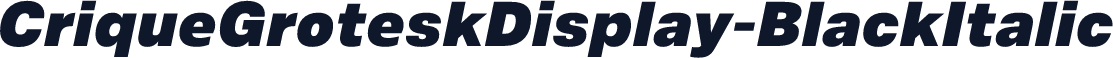 CriqueGroteskDisplay-BlackItalic