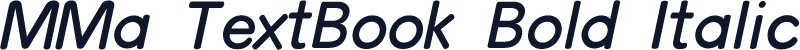 MMa TextBook Bold Italic