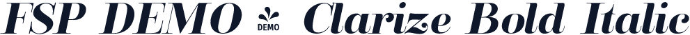 FSP DEMO - Clarize Bold Italic