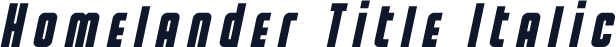 Homelander Title Italic