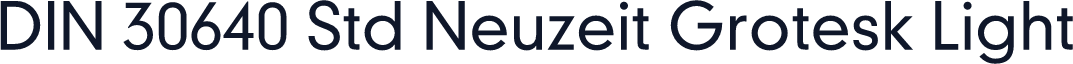 DIN 30640 Std Neuzeit Grotesk Light