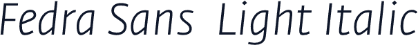 Fedra Sans  Light Italic