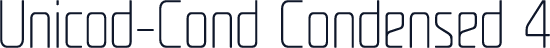 Unicod-Cond Condensed 4