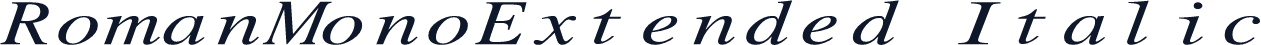 RomanMonoExtended Italic