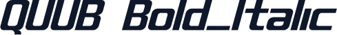 QUUB Bold_Italic