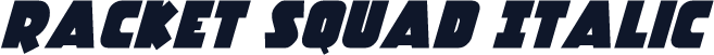 Racket Squad Italic