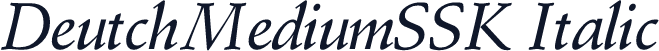 DeutchMediumSSK Italic