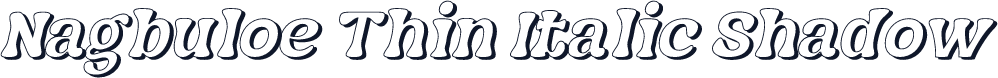 Nagbuloe Thin Italic Shadow