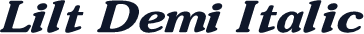 Lilt Demi Italic