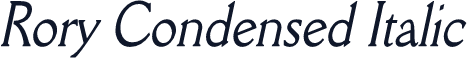 Rory Condensed Italic