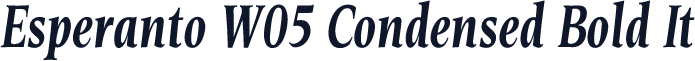 Esperanto W05 Condensed Bold It
