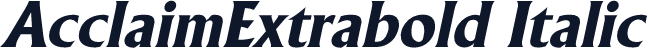 AcclaimExtrabold Italic
