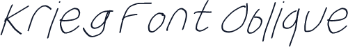 Krieg Font Oblique