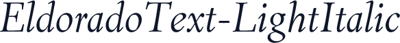 EldoradoText-LightItalic