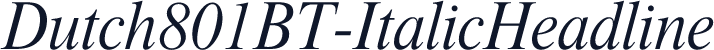 Dutch801BT-ItalicHeadline