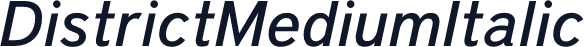 DistrictMediumItalic