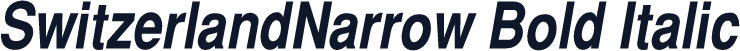 SwitzerlandNarrow Bold Italic