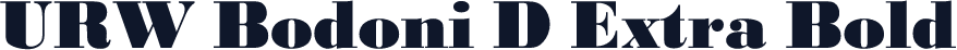 URW Bodoni D Extra Bold