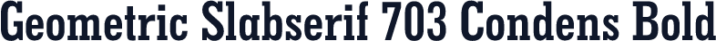 Geometric Slabserif 703 Condens Bold