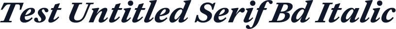 Test Untitled Serif Bd Italic