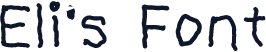 Eli's Font