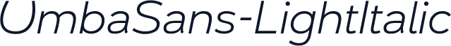 UmbaSans-LightItalic