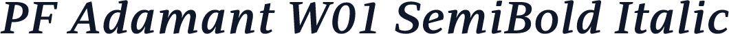 PF Adamant W01 SemiBold Italic