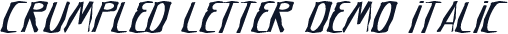 Crumpled Letter Demo Italic