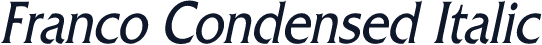 Franco Condensed Italic
