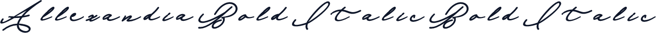 Allexandia Bold Italic Bold Italic