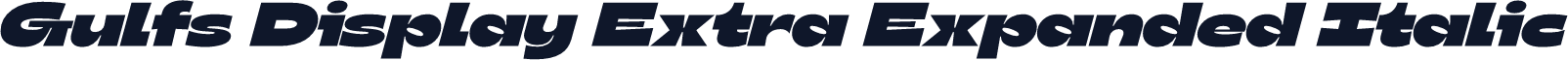 Gulfs Display Extra Expanded Italic
