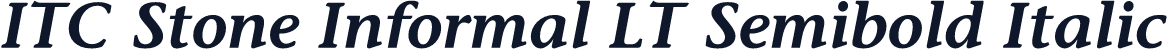 ITC Stone Informal LT Semibold Italic