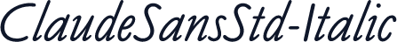 ClaudeSansStd-Italic
