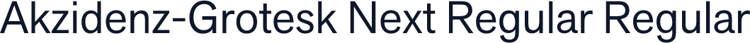 Akzidenz-Grotesk Next Regular Regular