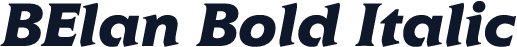 BElan Bold Italic
