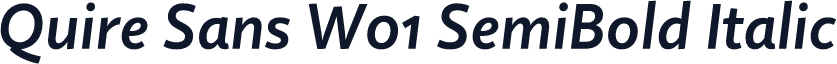 Quire Sans W01 SemiBold Italic