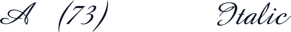 A萍 (73)陈袁萍的字体 Italic
