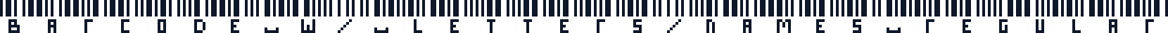 Barcode w/ Letters/Names Regular