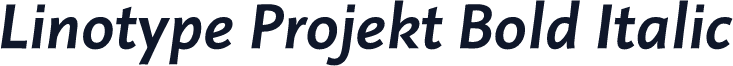Linotype Projekt Bold Italic