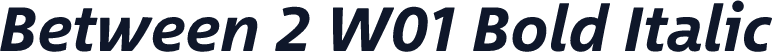 Between 2 W01 Bold Italic