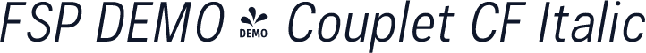 FSP DEMO - Couplet CF Italic