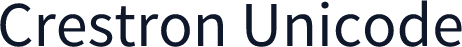 Crestron Unicode