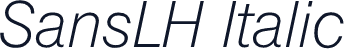 SansLH Italic