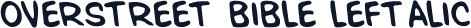 Overstreet Bible Leftalic