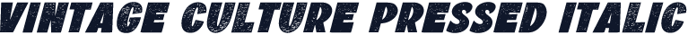 Vintage Culture Pressed Italic