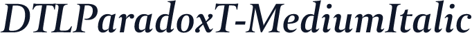 DTLParadoxT-MediumItalic